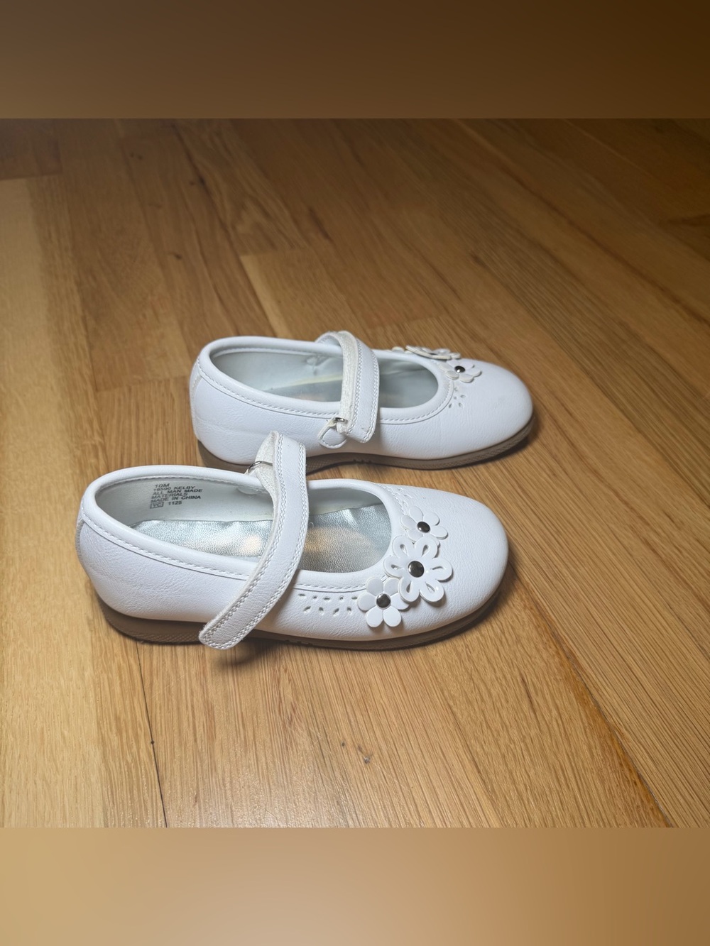 Rachel Shoes Girls Kelby White Floral Mary Jane Shoes